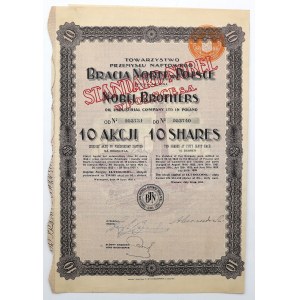 STANDARD NOBEL in Poland, 10x 50 zloty 1925