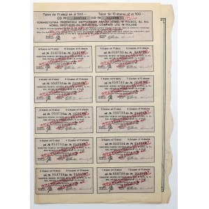 STANDARD NOBEL in Poland, 10x 50 zloty 1925