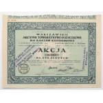 Warszawskie Akc. Tow. Pozyczkowe na Zastaw Ruchomości, Em.1, 100 zl 1926