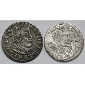 Zygmunt III Waza, Trojaki Ryga 1589 i 1599 - zestaw (2szt)