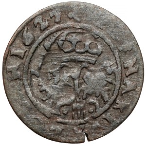 Sigismund III Vasa, Trzeciak Lobżenica 1627 - 2 shields - LOBAN