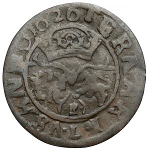 Sigismund III Vasa, Trzeciak Lobżenica 1626 - 2 shields - 2x date