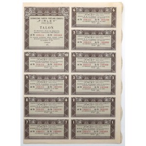 FIRLEY United Portland-Cement Factories, 10x 100 zloty 1938