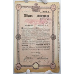 Lviv, 14-million loan, Bond for 200 crowns 1911