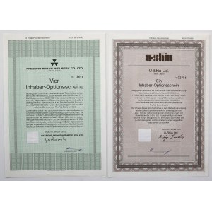 Japonsko, súbor cenných papierov 1989-1990 (6 ks)