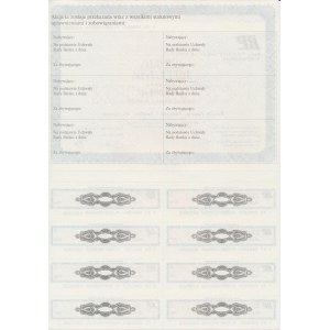 Bank Pocztowy Sp. Akc. in Bydgoszcz, SPECIMEN Registered share for PLN 1 million 1990
