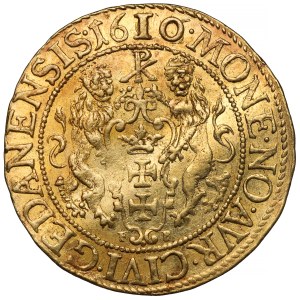 Zygmunt III Waza, Dukat Gdańsk 1610 - inicjały FB - rzadki typ