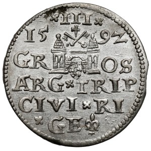 Zygmunt III Waza, Trojak Ryga 1592