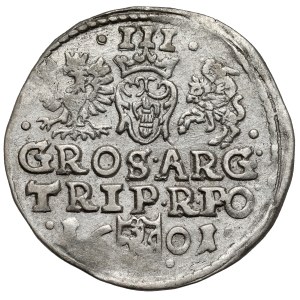 Zygmunt III Waza, Trojak Poznań 1601 - bez litery