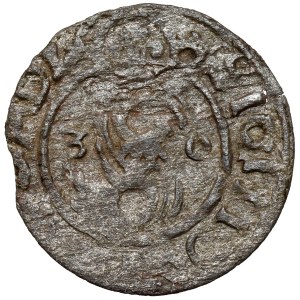 Sigismund III Vasa, Trzeciak Lobżenica 1630 - date 3-0 / reversed N