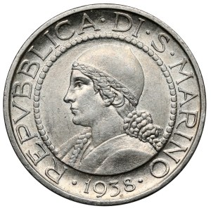 San Marino, 5 lire 1938-R, Rome