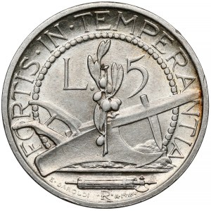 San Marino, 5 lire 1938-R, Rome