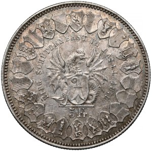 Schweiz, 5 Franken 1879 - Basler Schützenfest