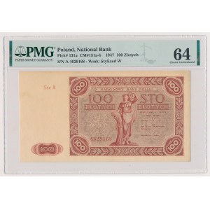100 zlotys 1947 - A - capital letter