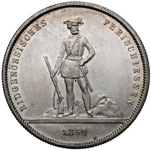 Szwajcaria, 5 franków 1859 - Festiwal strzelecki Zürich
