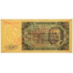 SPECIMEN 20 zlotych 1948 - AD 1234567 / 8900000