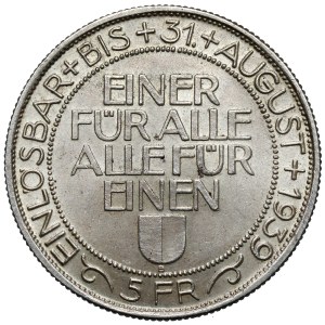 Switzerland, 5 francs 1939 - Luzern shooting festival