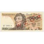 500 złotych 1976 - WZÓR - AF 0000000 - No. 0001