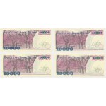10.000 zl 1988 - BA, BB, BH, BN - zestaw (4szt)