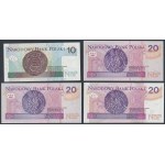 Zestaw 10, 3x 20 zł 1994-2012, w tym serie zastępcze (4szt)