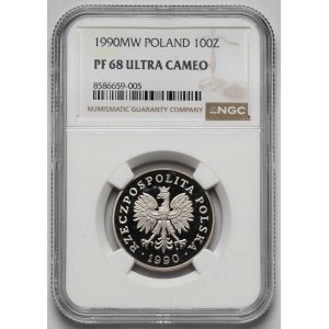 100 zlotych 1990 - LUSTRABLE
