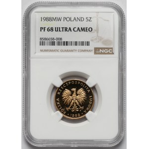 5 zlotys 1988 - LUSTRZANKA