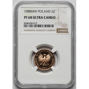 2 zloty 1988 - LUSTRZANKA