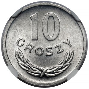 10 groszy 1973 with a sign