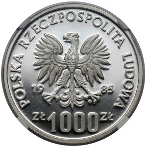 Próba SREBRO 1.000 złotych 1985 Wiewiórka