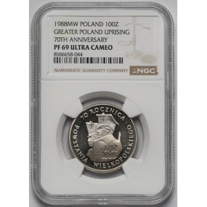 100 zlotych 1988 Wielkopolska Uprising - LUSTRZANKA