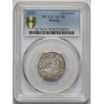 Sigismund I the Old, Gdańsk penny 1533 - very rare variant