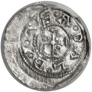 Boleslaw III the Wrymouth, Denarius - Knight and St. Adalbert.
