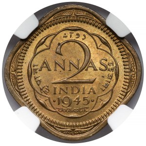 Indie, Jerzy VI, 2 annas 1945-B, Bombay