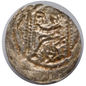 Brakteat of the turn of the 12th/13th century. - Prince on the throne - RARE