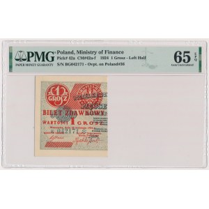 1 grosz 1924 - left half - BG❉