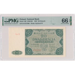 20 zlatých 1947 - B