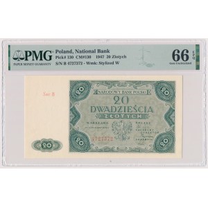 20 zlatých 1947 - B