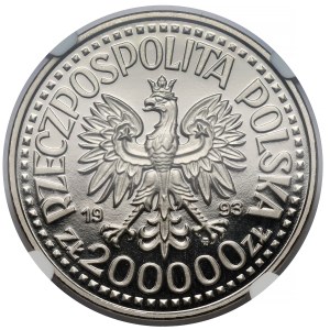 Sample NIKIEL 200,000 gold 1993 Casimir IV Jagiellonian - bust