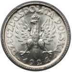 Woman and ears 1 zloty 1924 - with double die