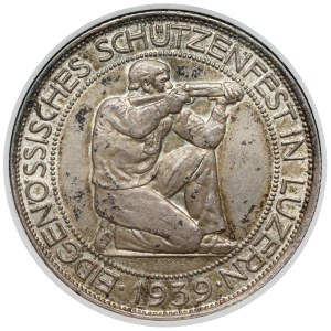 Switzerland, 5 francs 1939 - Luzern shooting festival