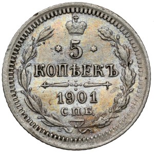 Russia, Nicholas II, 5 kopecks 1901