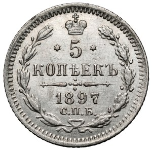 Russia, Nicholas II, 5 kopecks 1897
