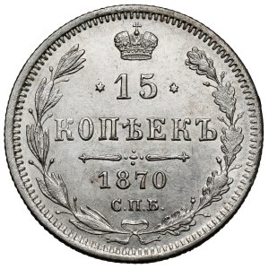 Russia, Alexander II, 15 kopecks 1870