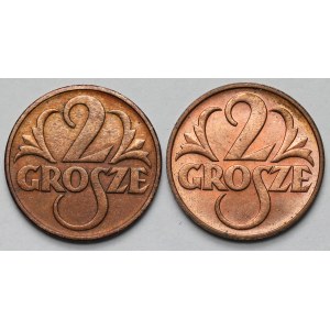 2 grosze 1938-1939 - zestaw (2szt)