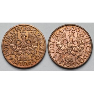2 grosze 1938-1939 - zestaw (2szt)