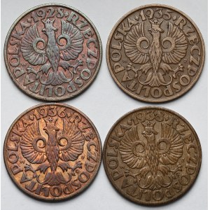 5 pennies 1928-1938 - set (4pcs)
