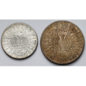 Strzelecki, Pilsudski 5 and 10 zlotys 1934 - set (2pcs)