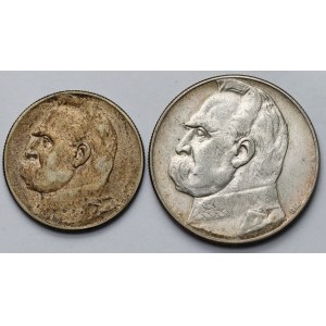 Strzelecki, Pilsudski 5 and 10 zlotys 1934 - set (2pcs)