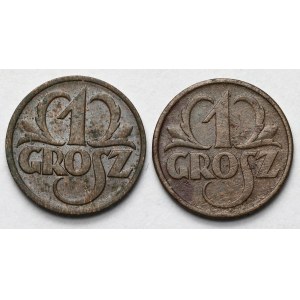 1 cent 1930 a 1935 - sada (2ks)