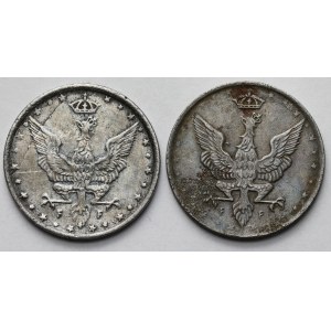 Królestwo Polskie, 10 fenigów 1917 i 1918 - zestaw (2szt)